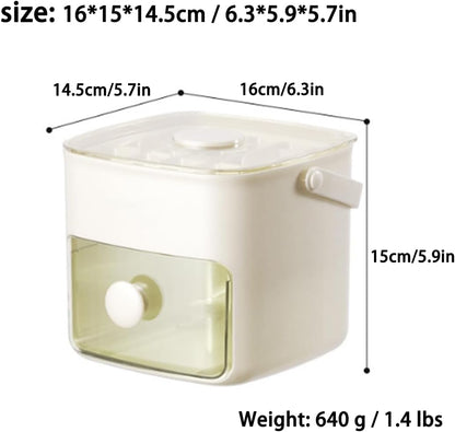48-Cube Press Release Ice Maker Tray with Lid & Storage Bin