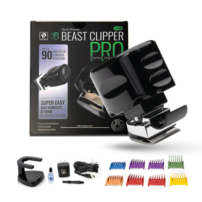 Beast Clipper PRO | Electric Hair Clipper for Head, Beard, and Mustache | 8 Comb attachments included
