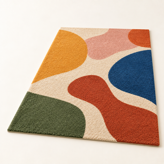 Mira Wave Tufted Area Rug