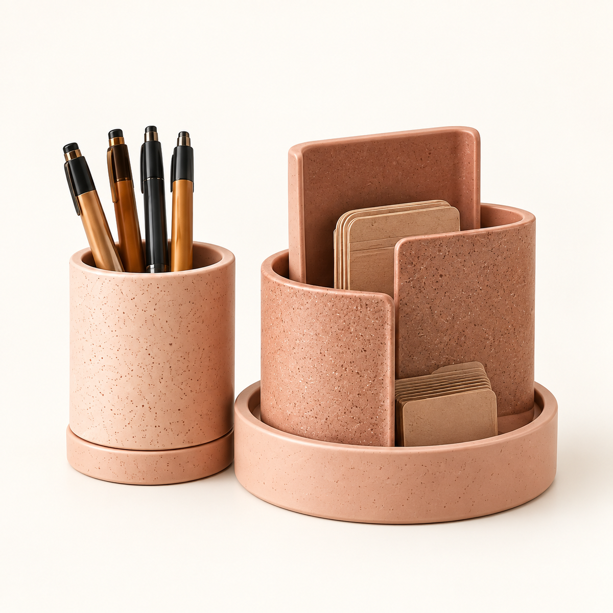 Cove Speckled Desk Organizer Set