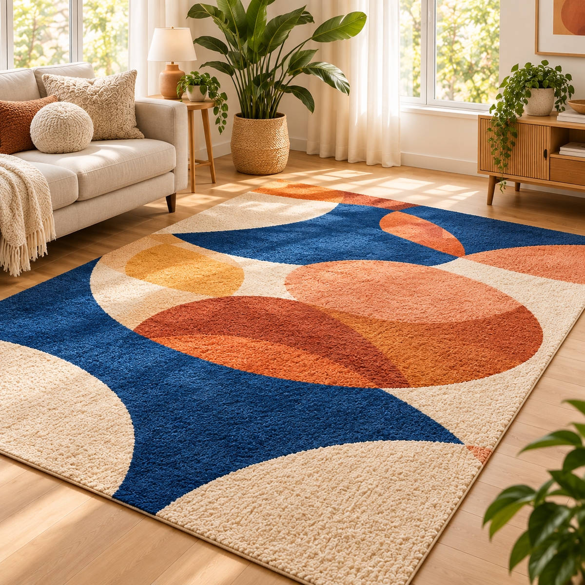 Geometric Tufted Area Rug