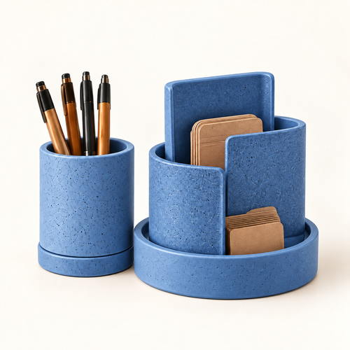 Cove Speckled Desk Organizer Set